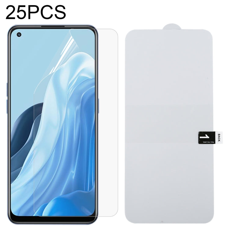 Full-screen hydrogel phone screen protector film set, 25 pcs, clear rounded cutout piece
