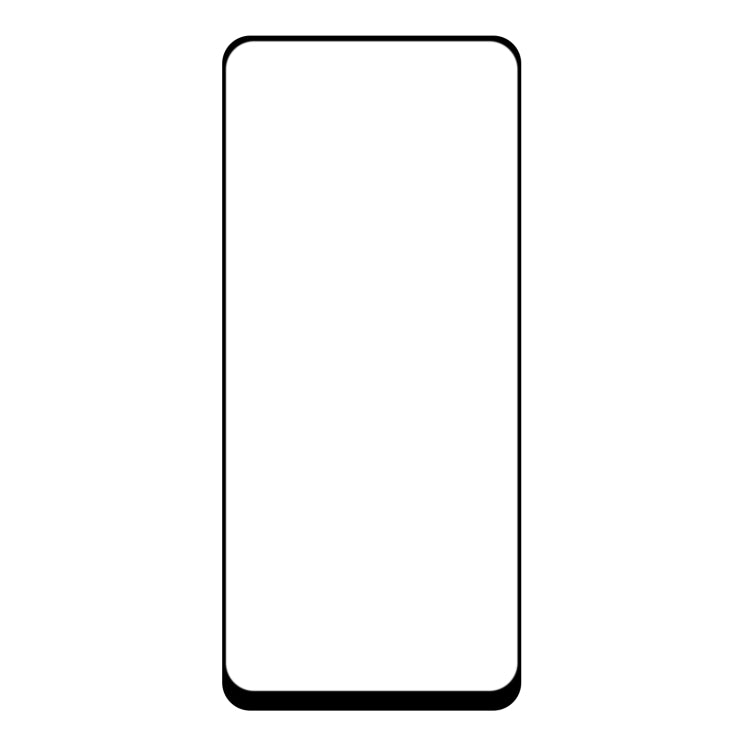 Tempered glass screen protector sheet, full-size clear panel with black border