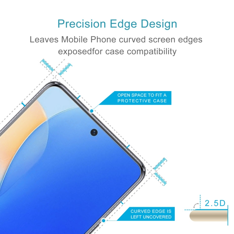 Tempered glass screen film with precision edge design for curved screens
