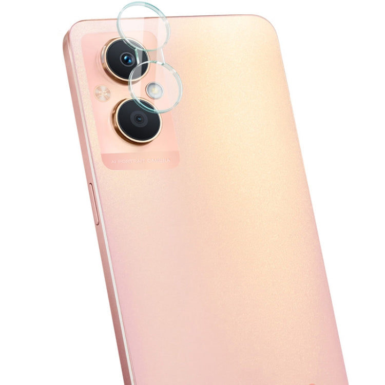Tempered glass rear camera lens film with lens cap for a mobile phone