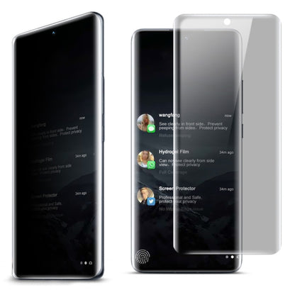 Curved privacy screen protector film for Xiaomi phone, anti-peek overlay visible