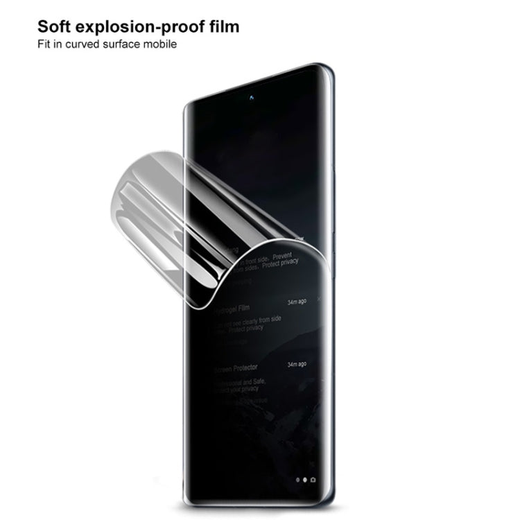 Curved privacy screen protector film on phone display, application alignment
