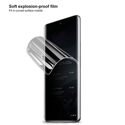Curved privacy screen protector film on phone display, application alignment
