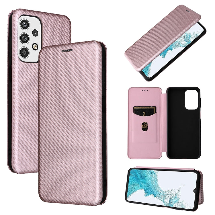 Purple carbon fiber textured magnetic flip PU phone case with holder slot and cutouts