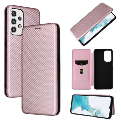 Purple carbon fiber textured magnetic flip PU phone case with holder slot and cutouts