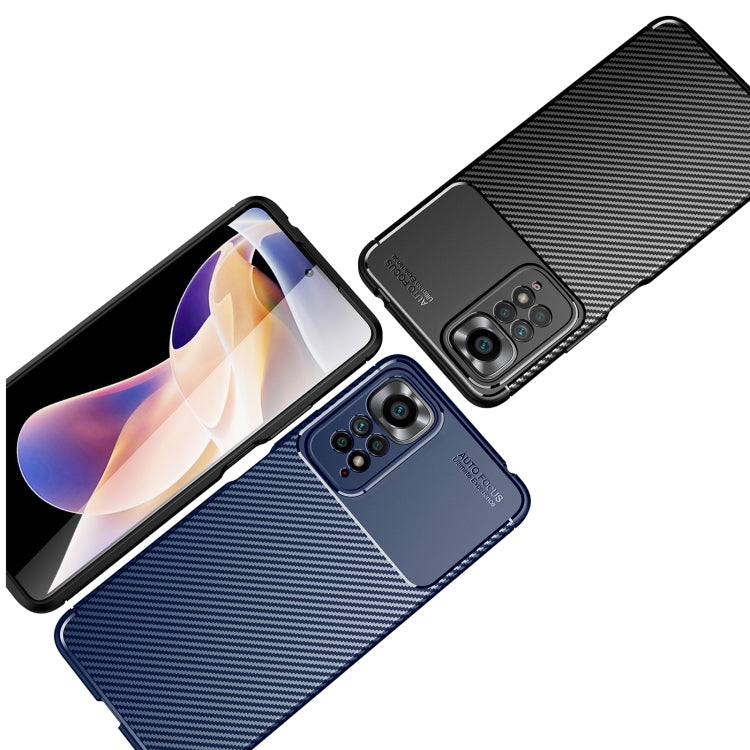 Textured TPU phone cases: black and navy blue, with camera cutouts and screen lip