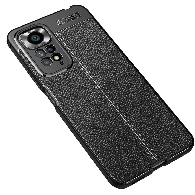 Black litchi-textured shockproof phone case with side buttons and camera protection