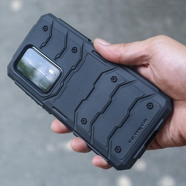 Shockproof phone case showing raised side guards and clear cutout window
