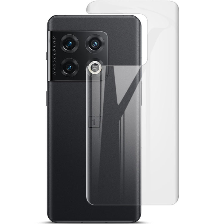 Hydrogel phone back protector film, clear full-coverage sheet on black phone back