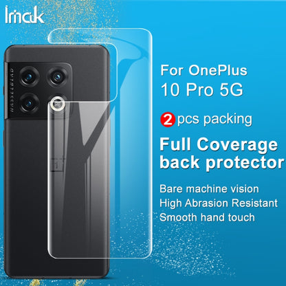 Clear hydrogel back protector film on black OnePlus phone with camera cutouts