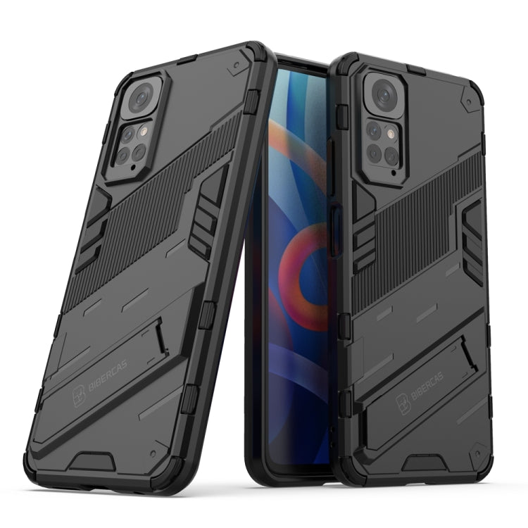 Rugged black phone case with raised corners and camera cutouts