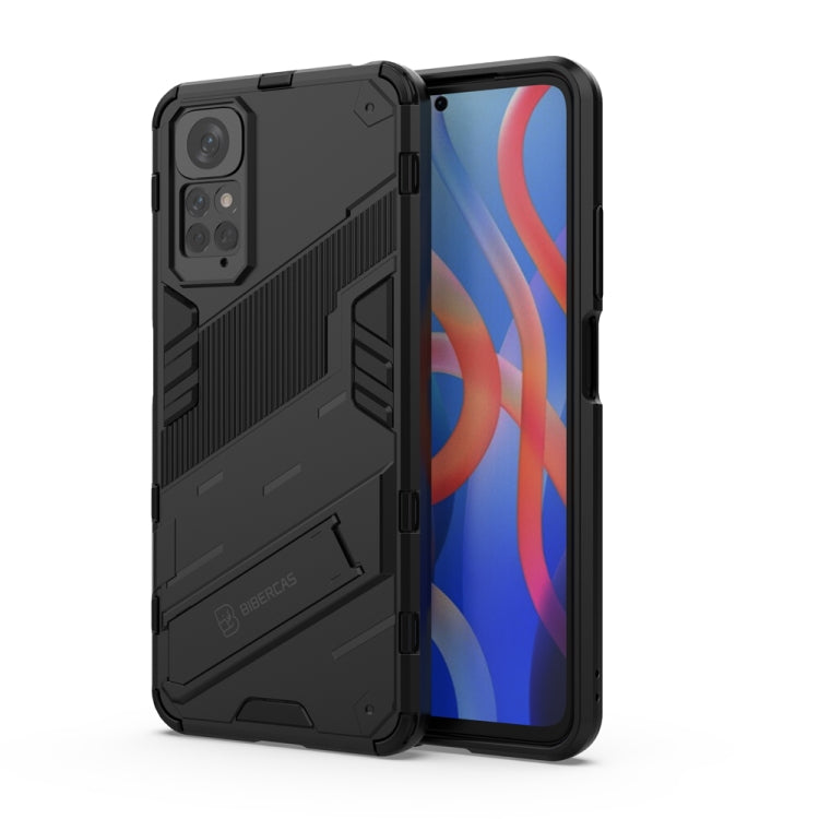 Rugged black phone case with flip protection and camera cutouts