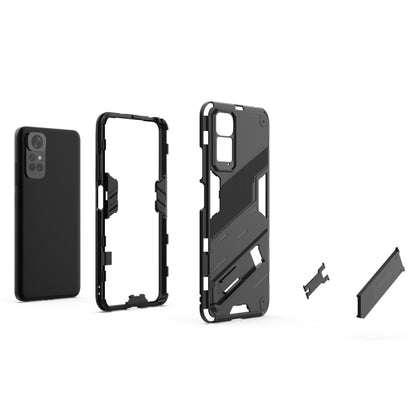 Rugged phone case set: back shell, inner frame, and separate holder piece
