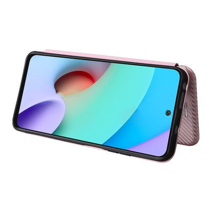 Pink magnetic flip phone case folded horizontally with phone display visible