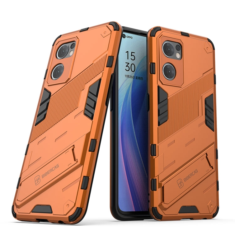 Orange rugged phone case with TPU shockproof armor and raised camera protection