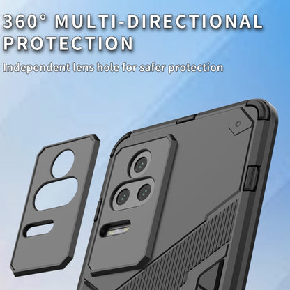 Shockproof phone case with holder, dark gray, textured back and lens hole cutouts