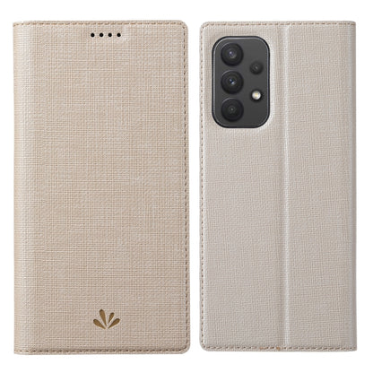 Beige textured shockproof magnetic phone case with folio cover and camera opening.