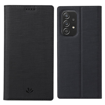 Black textured folio phone case set showing front cover and back camera opening