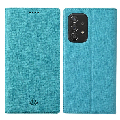 Blue textured shockproof magnetic phone case, folio front and rear camera opening.