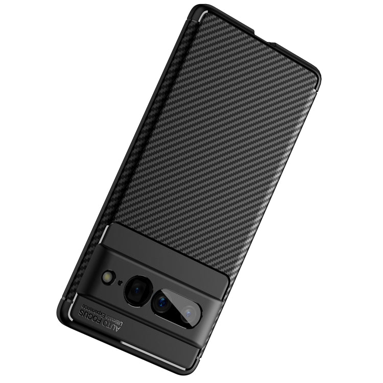 Black carbon fiber texture TPU phone case with bottom speaker slot and camera cutouts.