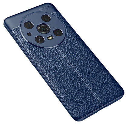 Blue textured TPU phone case with camera cutouts and slim side profile