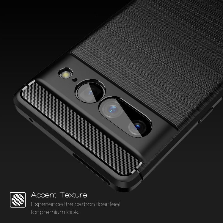 Black TPU phone case with carbon-fiber look back and patterned camera surround