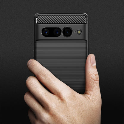 Black brushed texture TPU phone case back with three camera cutouts