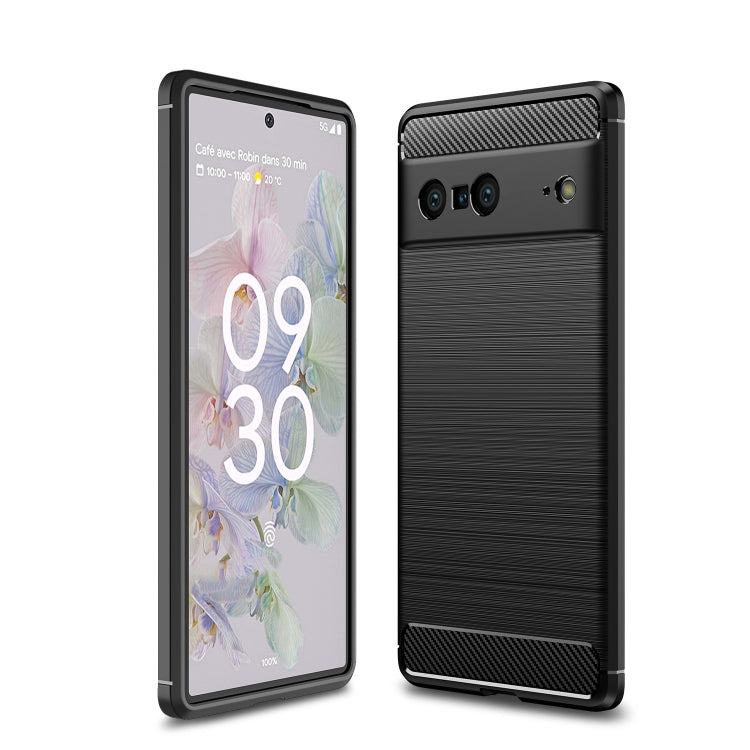 Black brushed carbon-fiber texture TPU phone case with front and back coverage