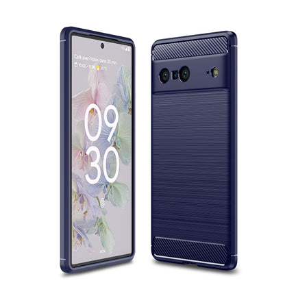 Navy blue brushed texture TPU phone case with front display and back coverage