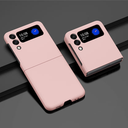 Pink oil-sprayed PC phone case with camera cutout and side button openings