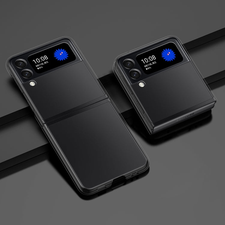 Black oil-sprayed PC phone case with camera cutout and side button openings