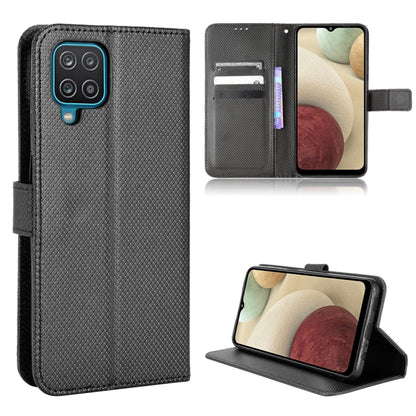 Dark gray diamond-texture leather folio case with flip cover and kickstand