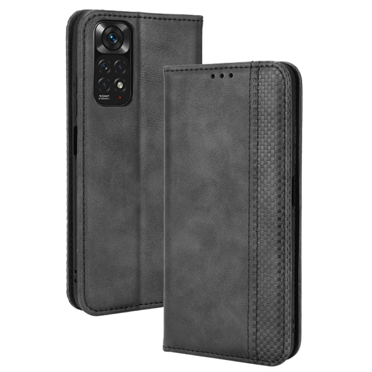 Black leather-style phone case with camera cutout and fold-over cover