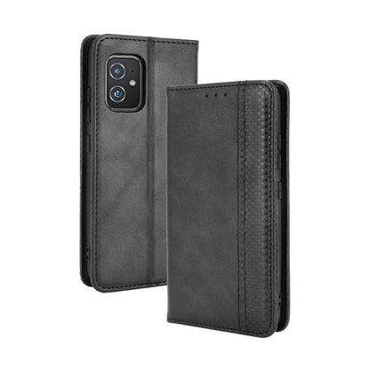 Black leather-style wallet phone case with magnetic closure and slim profile