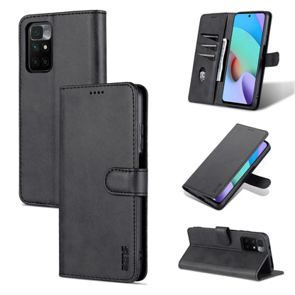 Black calf-texture leather flip phone case with horizontal stand and camera cutouts.