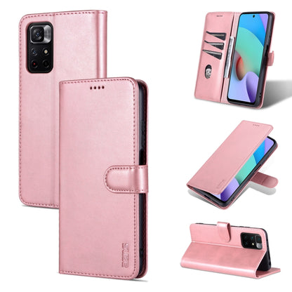 Rose pink calf-texture leather flip phone case with folio stand and stitched trim.
