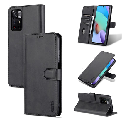 Black calf-texture leather flip phone case with folio stand and stitched trim.
