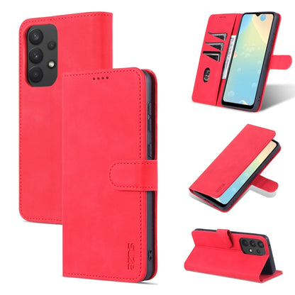 Red leather-style flip phone case with card slot, stand, and magnetic clasp
