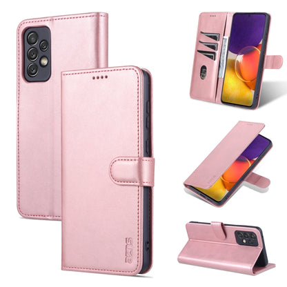 Rose pink leather phone wallet case with horizontal flip and magnetic stand