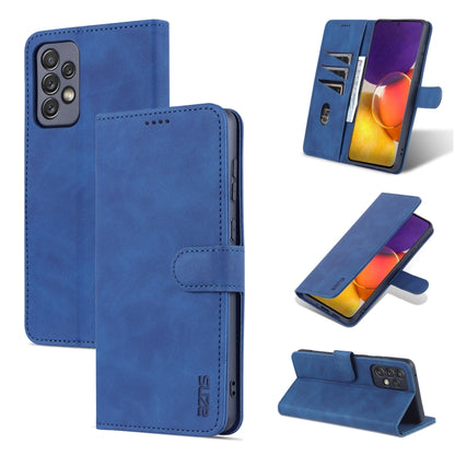 Royal blue leather phone wallet case with horizontal flip cover and stand holder