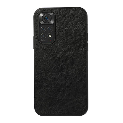 Crazy Horse leather phone case, black, shockproof style with camera cutout and buttons