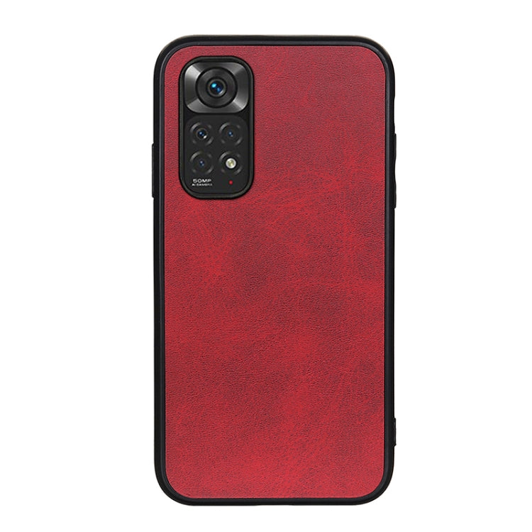 Textured shockproof phone case, red with dual camera cutout and protective frame
