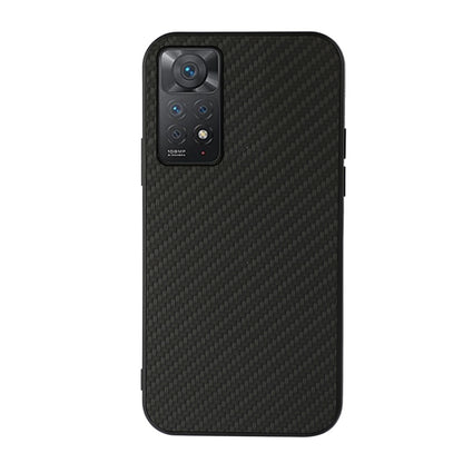 Black carbon fiber texture phone case with camera cutout and protective lip
