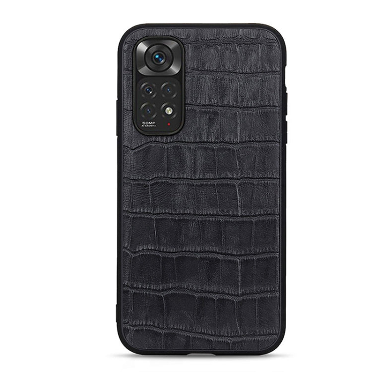 Black crocodile-texture shockproof phone case with camera cutouts and textured finish