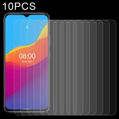 10-pack tempered glass screen protectors aligned for curved phone display and 2.5D edges