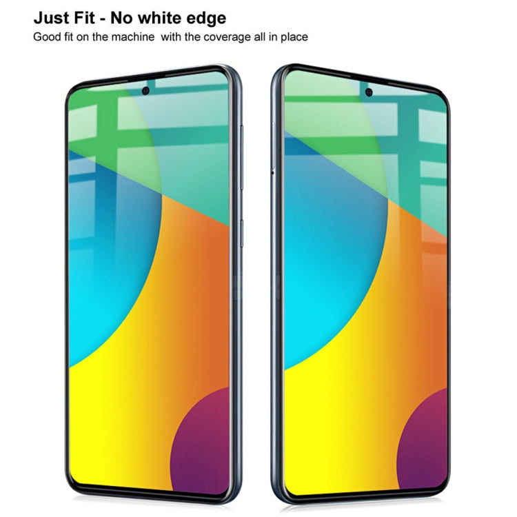 Full screen tempered glass protector with no visible white edges on phone screen.