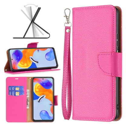 Rose pink textured leather horizontal flip phone case with wrist strap and card slots