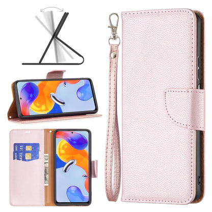 Light rose textured leather horizontal flip phone case with front flap and wrist strap