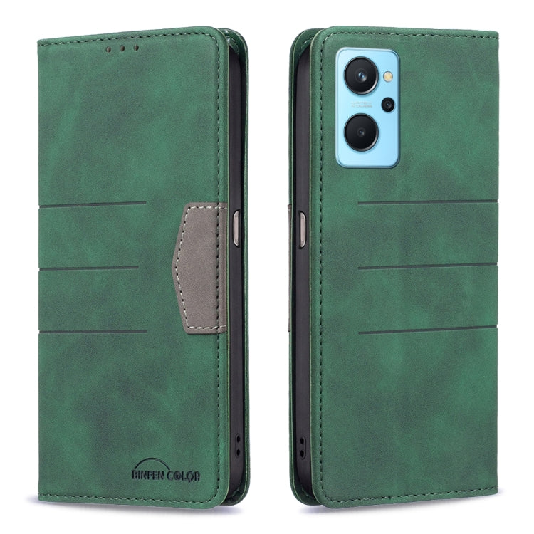 Green leather phone case with magnetic flip and camera cutout