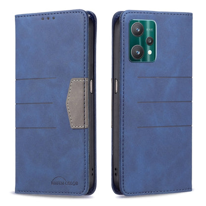 Magnetic leather phone case, blue with flip cover and card-style pocket